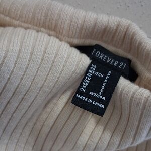 Forever 21 Beige Ribbed Knit Top